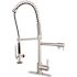 Kingston Brass Continental Single-Handle Pre-Rinse Pull-Down Sprayer Kitchen Faucet in Brushed Nickel