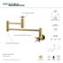 Kingston Brass Millennium Wall-Mounted Potfiller Cross Handle in Polished Brass