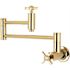 Kingston Brass Millennium Wall-Mounted Potfiller Cross Handle in Polished Brass