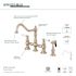 Kingston Brass Restoration 2-Handle Bridge Kitchen Faucet with Side Sprayer in Brushed Nickel