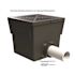 18 in. Storm Water Pit and Catch Basin for Modular Trench and Channel Drain Systems with Galvanized Steel Grate