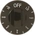 GE Range Black Control Knob with Numbers