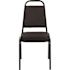 Carnegy Avenue Hercules Vinyl Trapezoidal Back Stacking Ergonomic Banquet Chair in Black