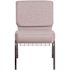 Carnegy Avenue Gray Dot Fabric/Silver Vein Frame Stack Chair