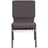 Carnegy Avenue Fabric Stackable Church Chair in Dark Gray
