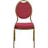 Carnegy Avenue Fabric Stackable Chair in Burgundy