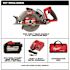 Milwaukee M18 FUEL 18V 7-1/4 in. Lithium-Ion Cordless Rear Handle Circular Saw Kit with 12.0 Ah Battery and Rapid Charger