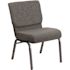 Carnegy Avenue Fabric Stackable Church Chair in Gray