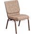 Carnegy Avenue Beige Fabric/Copper Vein Frame Stack Chair
