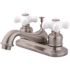 Kingston Brass Restoration 4 in. Centerset 2-Handle Bathroom Faucet in Brushed Nickel