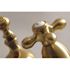 Kingston Brass Restoration 4 in. Centerset 2-Handle Bathroom Faucet in Brushed Brass