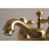 Kingston Brass Restoration 4 in. Centerset 2-Handle Bathroom Faucet in Brushed Brass