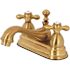 Kingston Brass Restoration 4 in. Centerset 2-Handle Bathroom Faucet in Brushed Brass