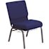 Carnegy Avenue Fabric Stackable Church Chair in Navy Blue