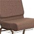 Carnegy Avenue Fabric Stackable Church Chair in Brown