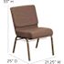 Carnegy Avenue Fabric Stackable Church Chair in Brown