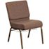 Carnegy Avenue Fabric Stackable Church Chair in Brown