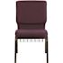 Carnegy Avenue Plum Fabric/Gold Vein Frame Stack Chair