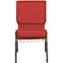 Carnegy Avenue Red Fabric/Silver Vein Frame Stack Chair