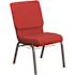 Carnegy Avenue Red Fabric/Silver Vein Frame Stack Chair