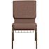 Carnegy Avenue Brown Dot Fabric/Gold Vein Frame Stack Chair