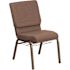 Carnegy Avenue Brown Dot Fabric/Gold Vein Frame Stack Chair
