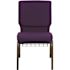 Carnegy Avenue Fabric Stackable Church Chair in Royal Purple