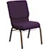Carnegy Avenue Fabric Stackable Church Chair in Royal Purple