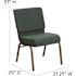 Carnegy Avenue Fabric Stackable Church Chair in Hunter Green