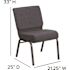 Carnegy Avenue Fabric Stackable Chair in Dark Gray