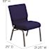 Carnegy Avenue Fabric Stackable Church Chair in Navy Blue
