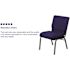 Carnegy Avenue Fabric Stackable Church Chair in Navy Blue