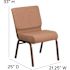 Carnegy Avenue Fabric Stackable Chair in Caramel