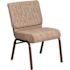 Carnegy Avenue Fabric Stackable Church Chair in Beige