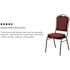 Carnegy Avenue Fabric Stackable Chair in Burgundy