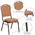 Carnegy Avenue Light Brown Fabric/Copper Vein Frame Stack Chair