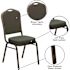 Carnegy Avenue Green Patterned Fabric/Gold Vein Frame Stack Chair