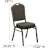 Carnegy Avenue Green Patterned Fabric/Gold Vein Frame Stack Chair