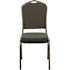 Carnegy Avenue Green Patterned Fabric/Gold Vein Frame Stack Chair