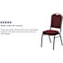 Carnegy Avenue Fabric Stackable Chair in Burgundy