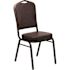Carnegy Avenue Vinyl Stackable Chair in Brown