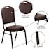 Carnegy Avenue Vinyl Stackable Chair in Brown