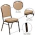 Carnegy Avenue Vinyl Stackable Chair in Tan