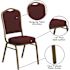 Carnegy Avenue Fabric Stackable Chair in Burgundy