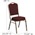 Carnegy Avenue Fabric Stackable Chair in Burgundy