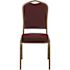 Carnegy Avenue Fabric Stackable Chair in Burgundy