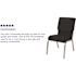 Carnegy Avenue Fabric Stackable Church Chair in Black