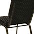 Carnegy Avenue Hercules Fabric 18.5 in. W Stacking Ergonomic Church Chair in Black Dot Patterned