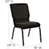 Carnegy Avenue Hercules Fabric 18.5 in. W Stacking Ergonomic Church Chair in Black Dot Patterned