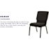 Carnegy Avenue Hercules Fabric 18.5 in. W Stacking Ergonomic Church Chair in Black Dot Patterned